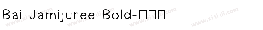 Bai Jamijuree Bold字体转换
